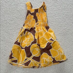 Zara Kids Yellow and Brown Floral Sundress